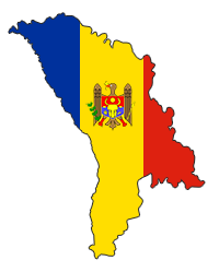 Moldova Map Flag